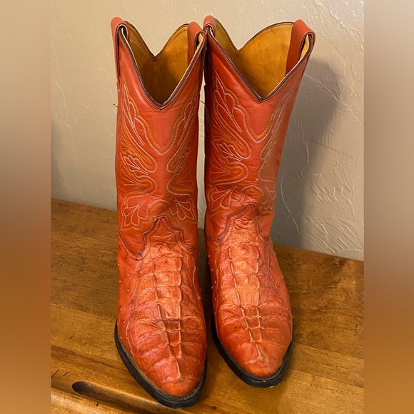 Pastizal Croc Ostrich Brown Leather Boots Mexico Mens Mexico Sz 7 / US S… main image 8